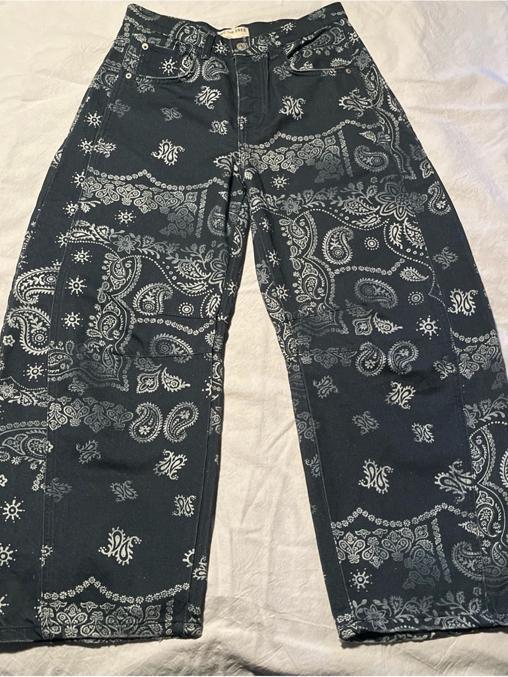 We the Free Women’s Good Luck printed barrel jeans
